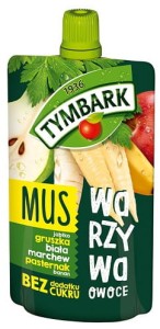 Tymbark Mus Jabłko Gruszka Pasternak Banan 100g