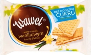 Wawel Wafle o Smaku Waniliowym Bez Cukru 110g