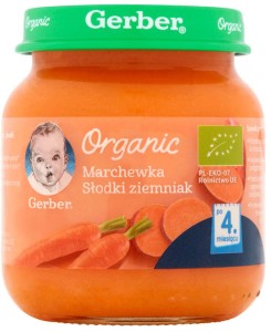 Gerber Deser Organic Marchewka Słodki Ziemniak 125g