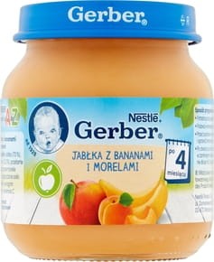 Gerber Jabłka z Morelami i Bananami 130g
