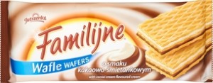 Jutrzenka Wafle Familijne Kakaowo/Śmietankowe 180g