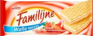 Jutrzenka Wafle Familijne Truskawka 180g