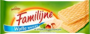 Jutrzenka Wafle Familijne Orzechowe 180g