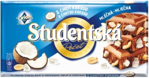 Studentska Czekolada Kokos 180g