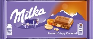Milka Czekolada Caramel Peanut Crisp 90g