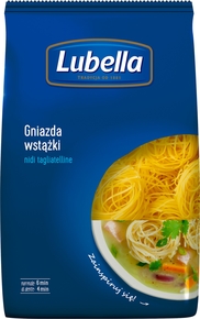 Lubella Makaron Gniazdka Wstążki 400g