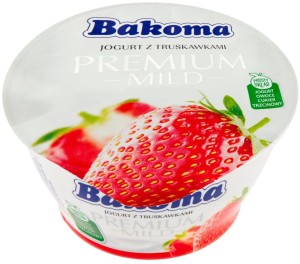 Bakoma Premium Jogurt z Truskawkami 140g