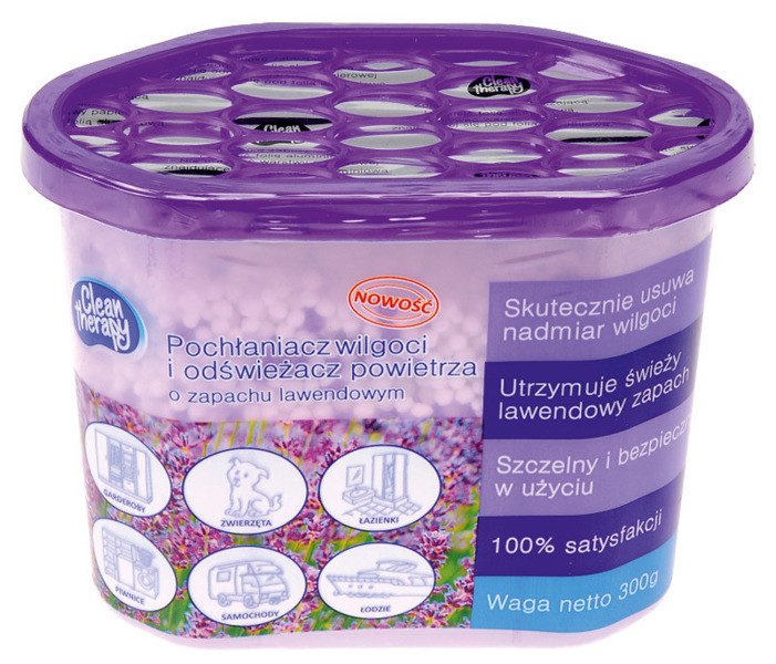 Clean Therapy Pochłaniacz Wilgoci Lawendowy 300g