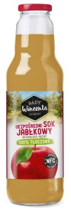 Sady Wincenta Sok Jabłkowy 100% Tłoczony 0,75l