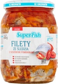 Super Fish Filety Śledziowe z Suszonymi Pomidorami 650g