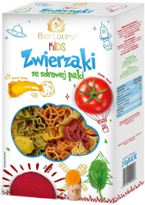 Bartolini Kids Makaron Zwierzątka Pięciosmakowe 250g