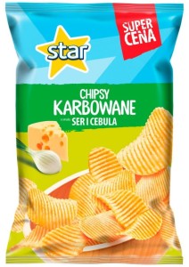 Star Chips Karbowane Ser Cebula 130g