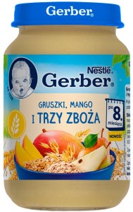 Gerber Deser Gruszka Mango i Trzy Zboża 190g