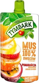 Tymbark Mus 100% Pomarańcza Marakuja Jabłko Banan 120g