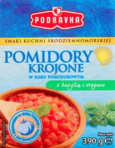 Podravka Pomidory Krojone z Bazylią i Oregano 400g