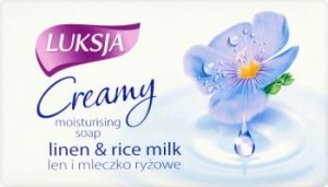 Luksja Mydło Creamy Len i Mleczko Ryżowe Kostka 90g