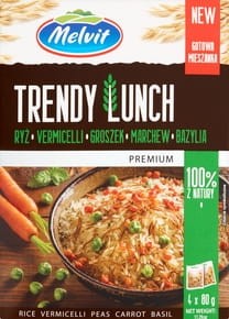 Melvit Trendy Lunch Ryż Vermicelli Groszek 4x80g