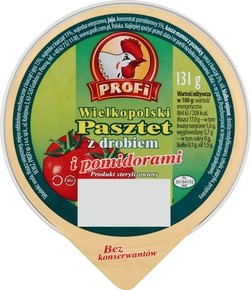Profi Pasztet z Drobiem i Pomidorami 131g