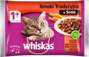 Whiskas Smaki Tradycyjne w Sosie 4x85g