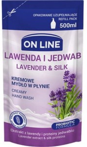 On Line Mydło Lawenda Jedwab Zapas 500ml
