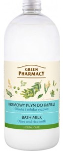 Green Pharmacy Oliwki i Mleko Ryżowe Kremowy Płyn Do Kąpieli 1000ml