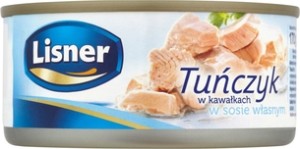 Lisner Tuńczyk w Sosie Własnym Kawałki 185g